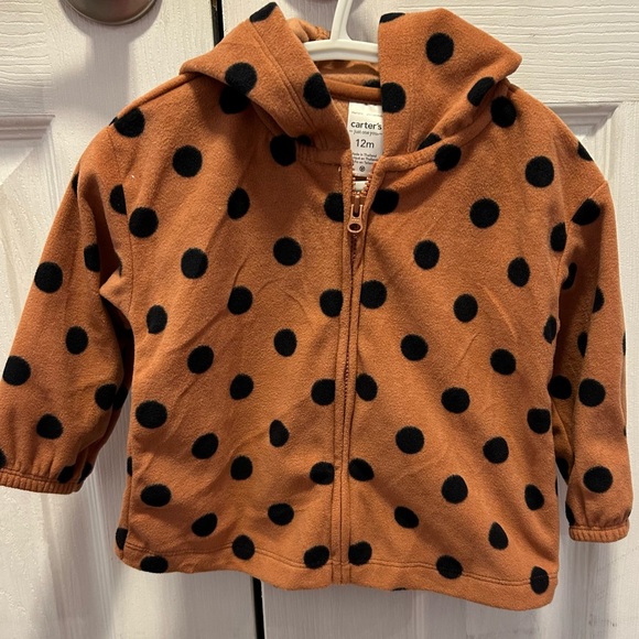 Carter’s Fleece Sweater Jacket Hoodie Size 12M NWOT - Picture 1 of 4